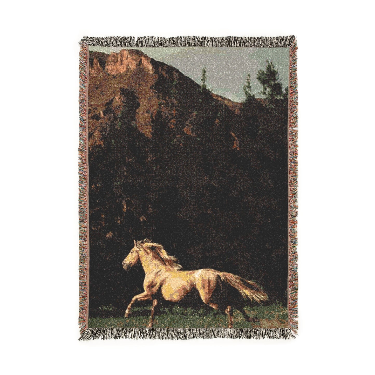 Mountain Horse Woven Blanket